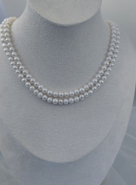 天然淡水珍珠14k白贝幸运草