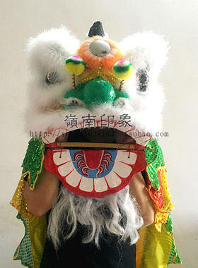手工醒狮眨眼儿童玩舞狮子南狮头