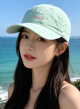 字母鸭舌帽女2026新款夏季户外运动防晒遮阳帽男韩版潮牌棒球帽子