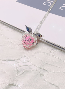 银色锁骨链吊坠女中国结