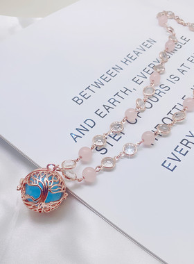 手工圆珠颈链铜金属珠链女潮流