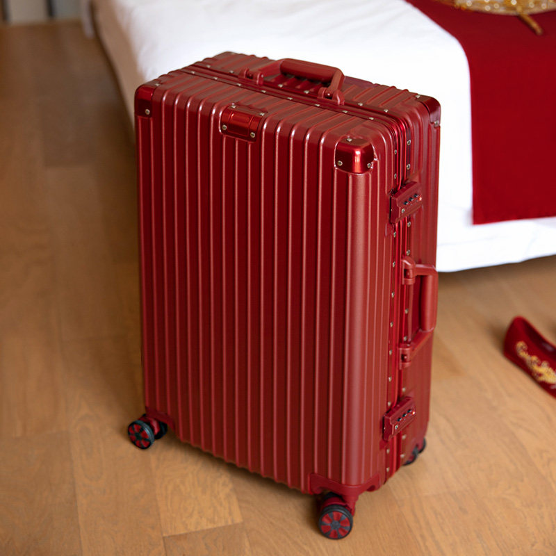 红色结婚陪嫁女新娘嫁妆婚嫁密码箱 蒂小姐旅行箱