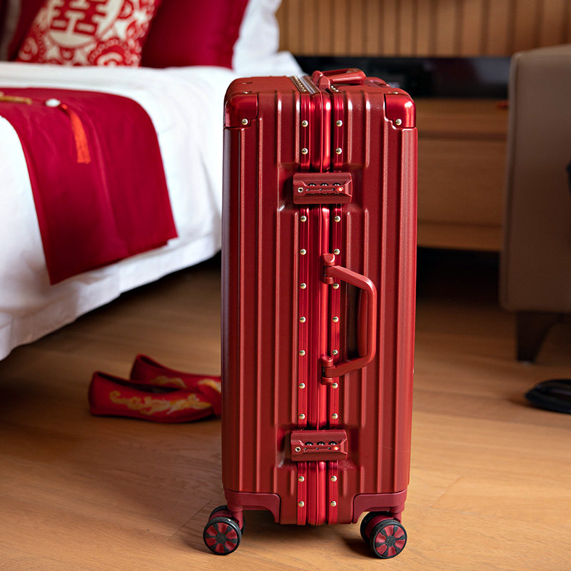 红色结婚陪嫁女新娘嫁妆婚嫁密码箱 蒂小姐旅行箱