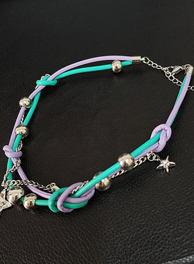 无金属皮革女项链时尚