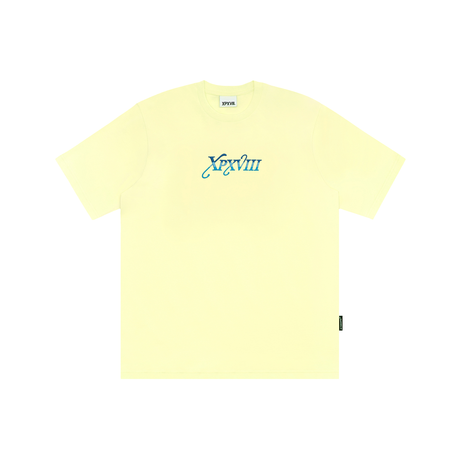 XPX 周柏豪 GRADIENT BOX LOGO 草书字体圆领短袖T恤 - 图3