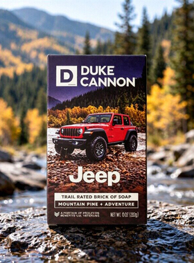 DUKE CANNON-JEEP联名限量款美国传奇山路评级山松味沐浴香皂283g