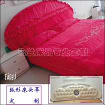 Custom clip cotton thickened ultra soft crystal suede European-style arched headhood solid wood old headboard dust cover