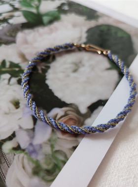 鱼小丸手作双色平结手绳