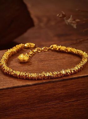 吞金兽盘缠手链宫廷风手工锤纹手链手串男女款本命年礼物新款