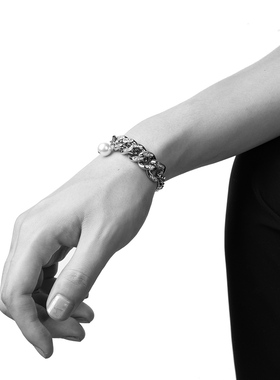 手链原创新款嘻哈珍珠潮ins小众