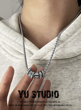 YUSTUDIO钛钢情侣小蛮腰项链