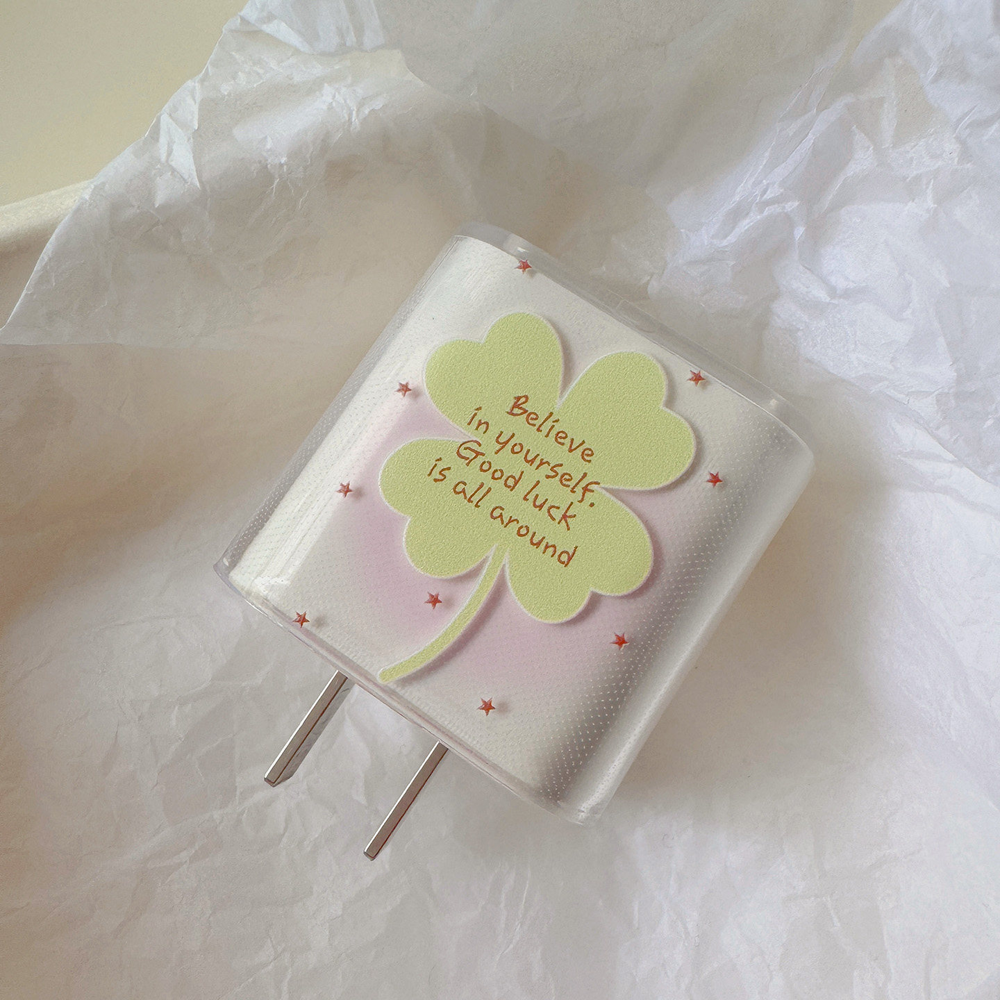 幸运四叶草充电器线保护套适用iPhone16/15线套14缠绕线20w快充壳,淘宝优惠券,粉丝福利购,淘宝优惠卷