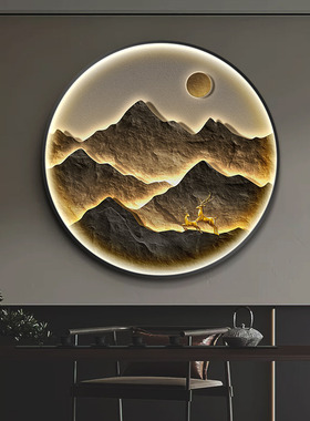背有靠山玄关背景墙装饰画