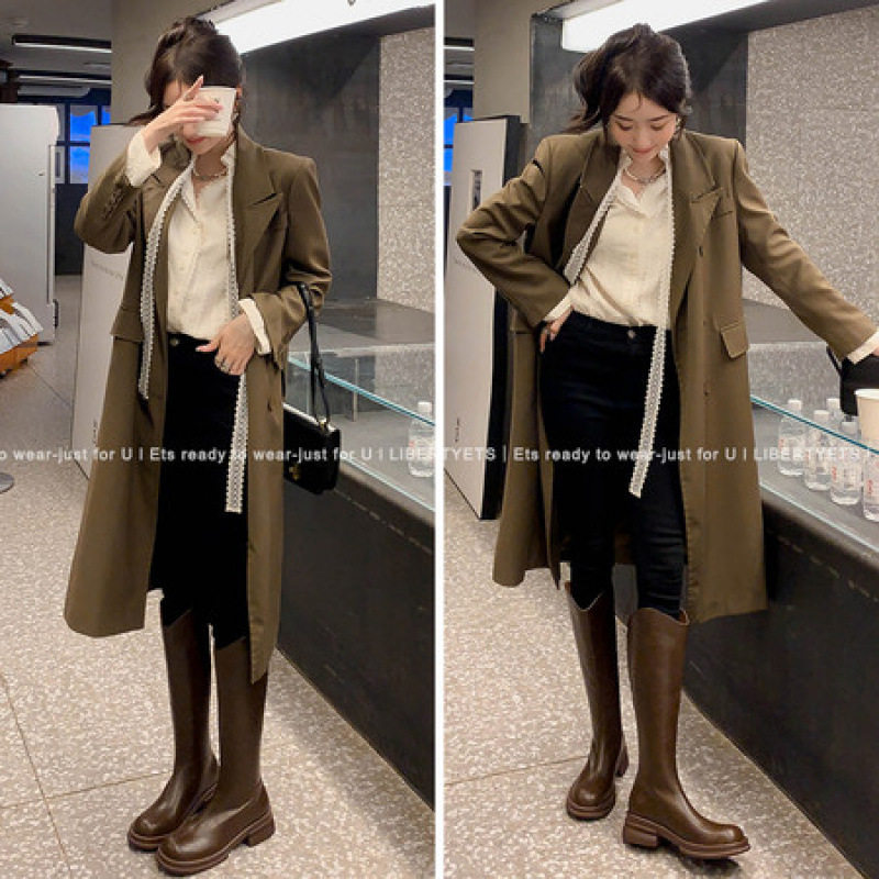 V口厚底高筒靴女小个子增高显瘦长靴不过膝秋冬真皮长筒骑士靴,淘宝优惠券,粉丝福利购,淘宝优惠卷