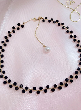 choker黑色甜美风高级感锁骨链