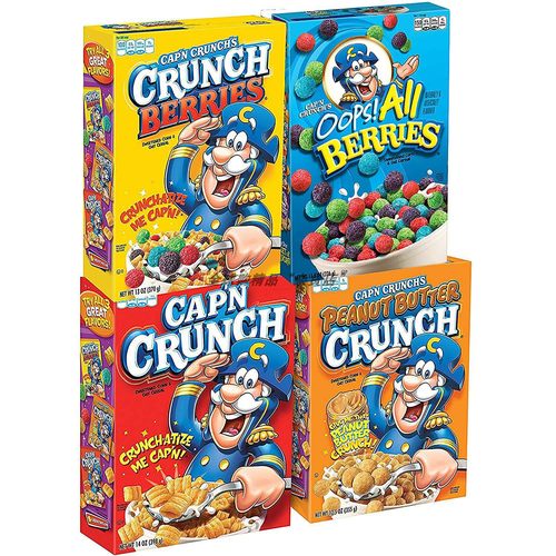 美国CAP'N CRUNCH全谷物原味五彩水果球草莓彩虹早餐冲饮燕麦圈片 - 图3