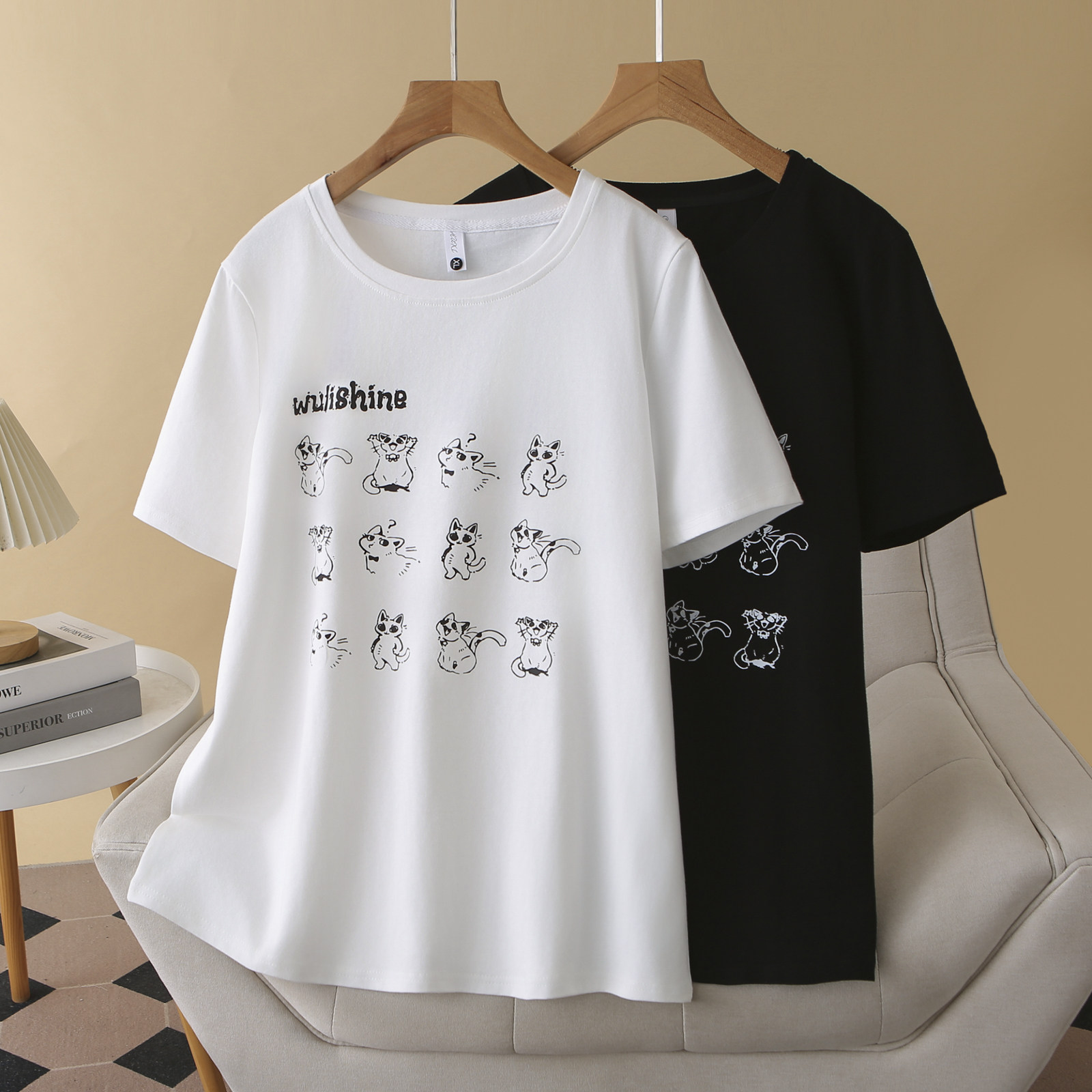 清仓200斤大码女装夏装新款卡通斑点狗印花短袖T恤遮肚子显瘦上衣,淘宝优惠券,粉丝福利购,淘宝优惠卷