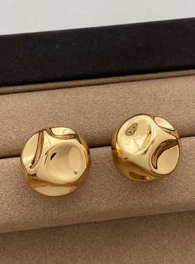 小众设计~高级感复古金属感耳环
