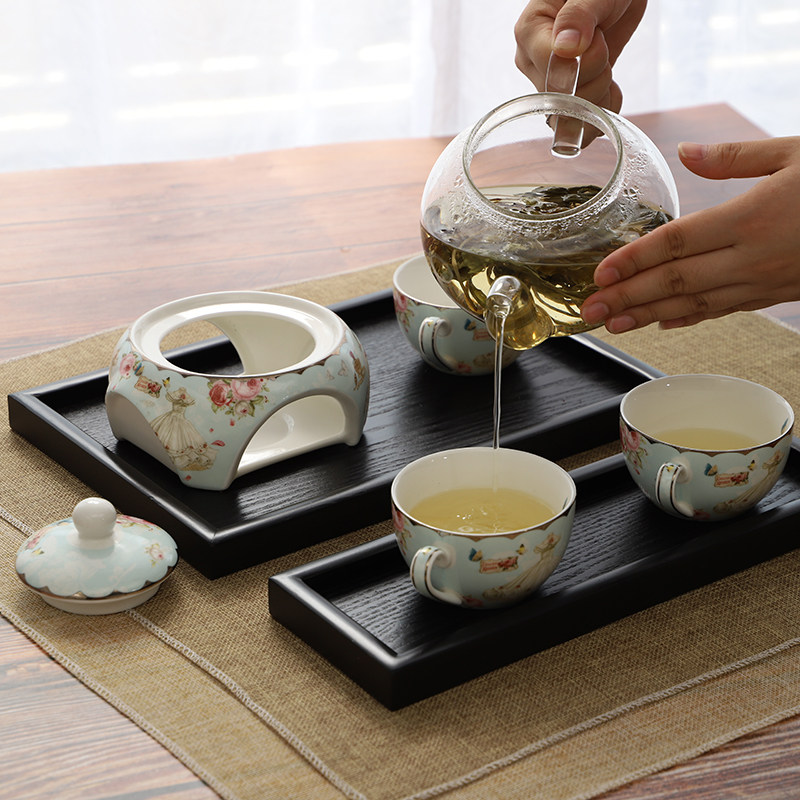 轻奢高档长方形木质茶盘家用放茶杯子茶具放甜点咖啡盘子餐盘,淘宝优惠券,粉丝福利购,淘宝优惠卷