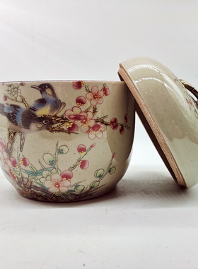 清同治铜环盖罐古董库存老物件