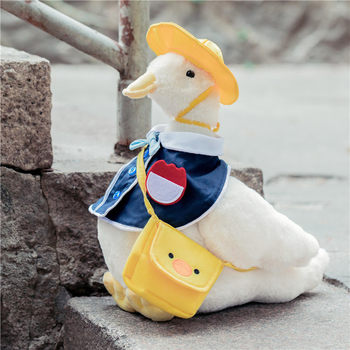 Crooked melon produces big duck plush doll toy duck duck pillow big white goose doll sleep pillow ຄູ່ຜົວເມຍ