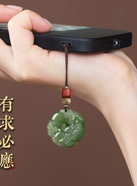 双面貔貅吊坠有球必应招财转运玉石平安扣钥匙扣汽车挂件男女款