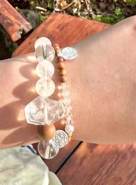 SERENESS/所若檀雪锦纹手链老山气质手串女