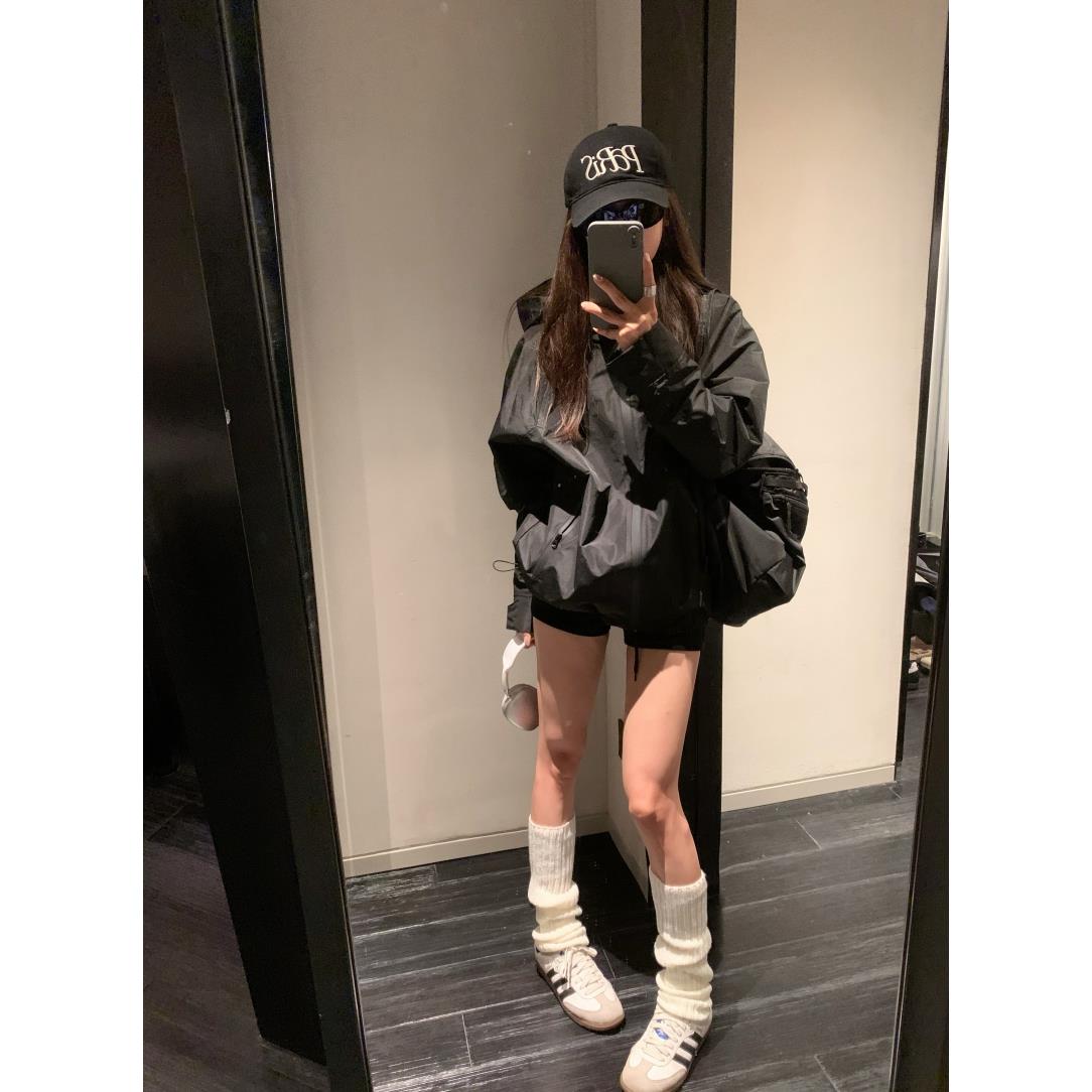 留下1992自留慵懒松弛山系户外连帽防风冲锋衣休闲外套女 - 图3