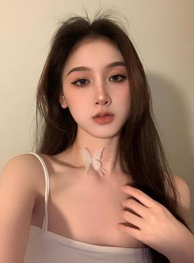 辣妹腔调丨蝴蝶颈链夏季项链小众设计挂脖锁骨链女颈带
