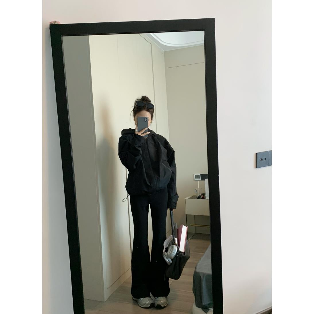 留下1992自留慵懒松弛山系户外连帽防风冲锋衣休闲外套女 - 图2