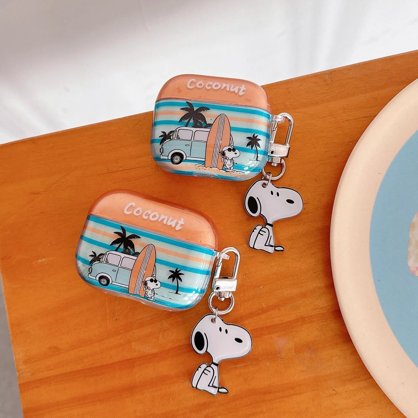 日系卡通度假史努比适用苹果耳机保护套airpods4无线蓝牙耳机壳三四airpodpro2二代ipod耳机盒airpods3保护壳,淘宝优惠券,粉丝福利购,淘宝优惠卷