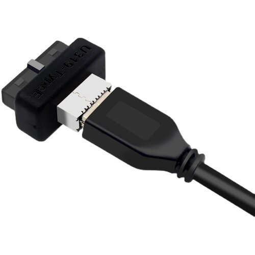 主板USB3 19P20P转TYPE-E转接头机箱前置TYPEC插线端口一体成型 - 图3