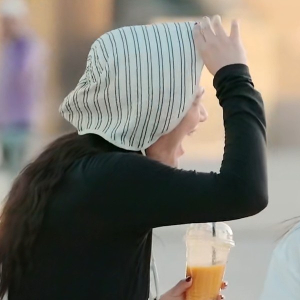 花儿与少年7马思纯同款帽子女ins条纹系带渔夫帽防晒包头水桶盆帽,淘宝优惠券,粉丝福利购,淘宝优惠卷