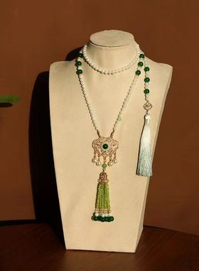 新中式古风汉服旗袍璎珞项链流苏