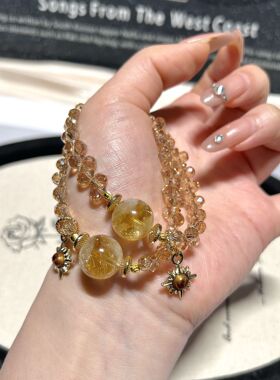 超仙施家华子水钻水晶手链 水晶手串手饰 手链串珠 天然水晶手链