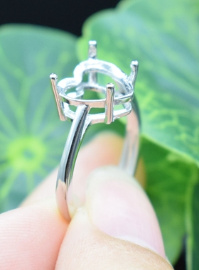 简约心形纯银宝石底托戒托女款