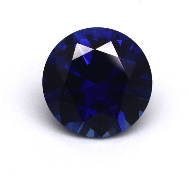 5A级斯里兰卡坦桑蓝裸石圆钻形戒面宝石蓝色戒指主石5A圆形蓝宝石 - 图3