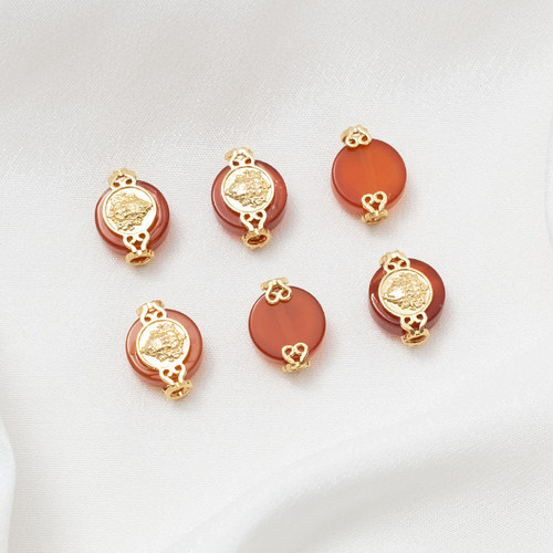 天然白水晶奇楠沉香翡翠水晶烟绿玛瑙保色隔珠吊坠diy串饰品配件 - 图2