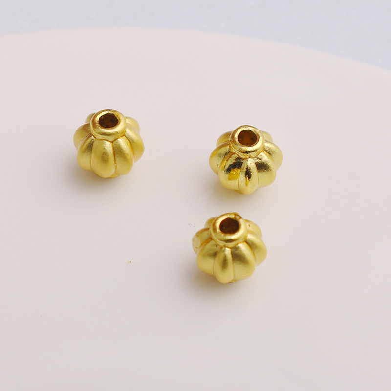 18K14K哑金保色镂空花纹圆球散珠DIY手链项链配珠隔珠串珠古法金,淘宝优惠券,粉丝福利购,淘宝优惠卷