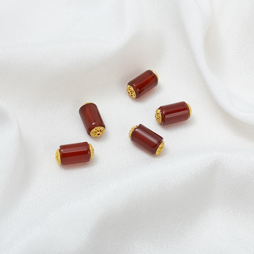 天然白水晶奇楠沉香翡翠水晶烟绿玛瑙保色隔珠吊坠diy串饰品配件 - 图0