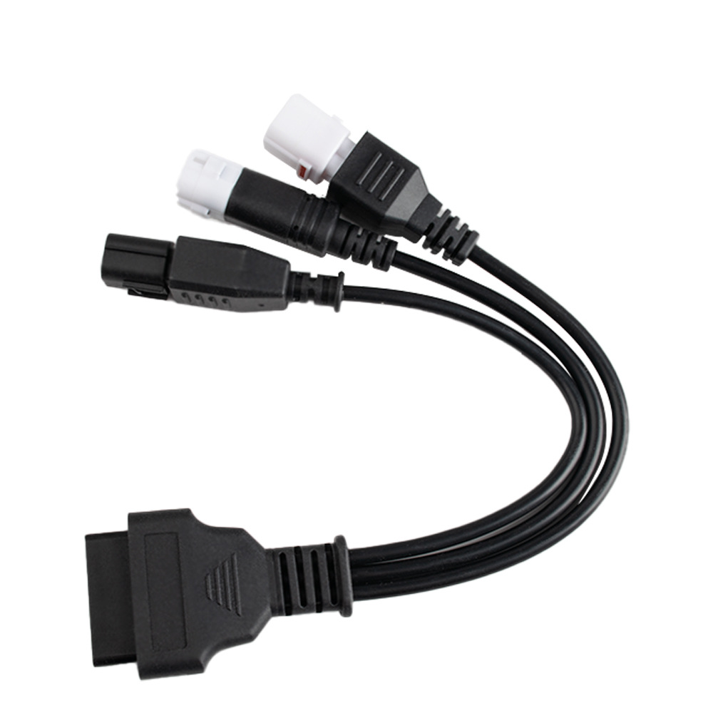 适用于雅马哈3针+4针+本田6针摩托车转接线 OBD2摩托车诊断转换线 - 图1