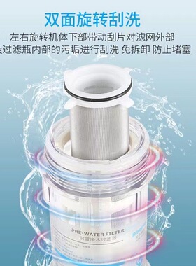 kindeq大流量8吨自来水前置过滤器自动反冲洗自清洗全屋净水全铜