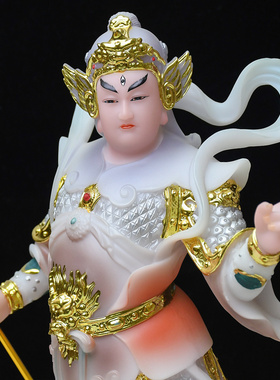 杨戬仿玉二郎真君哮天犬将军摆件