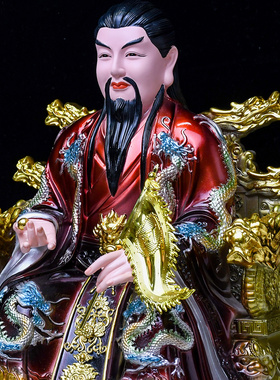 掌堂教主胡天南家用供奉胡氏兄弟像体真身胡家二太爷树脂神像摆件