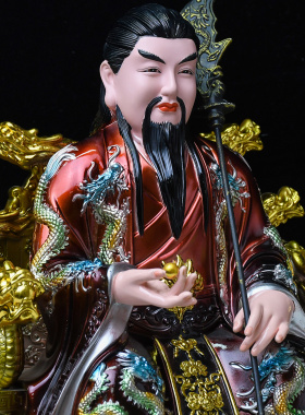 掌堂教主胡天霸家用供奉胡氏兄弟像体真身胡家七太爷树脂神像摆件