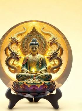 佛光普照玄关佛像摆件