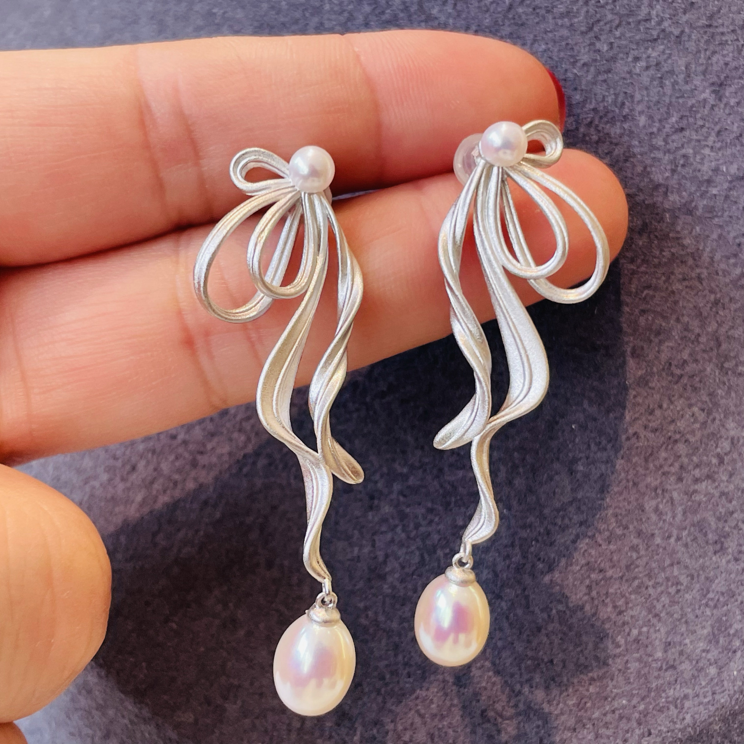 国内精工S925纯银丝带飘带耳钉配件可配5-11mm珍珠,淘宝优惠券,粉丝福利购,淘宝优惠卷