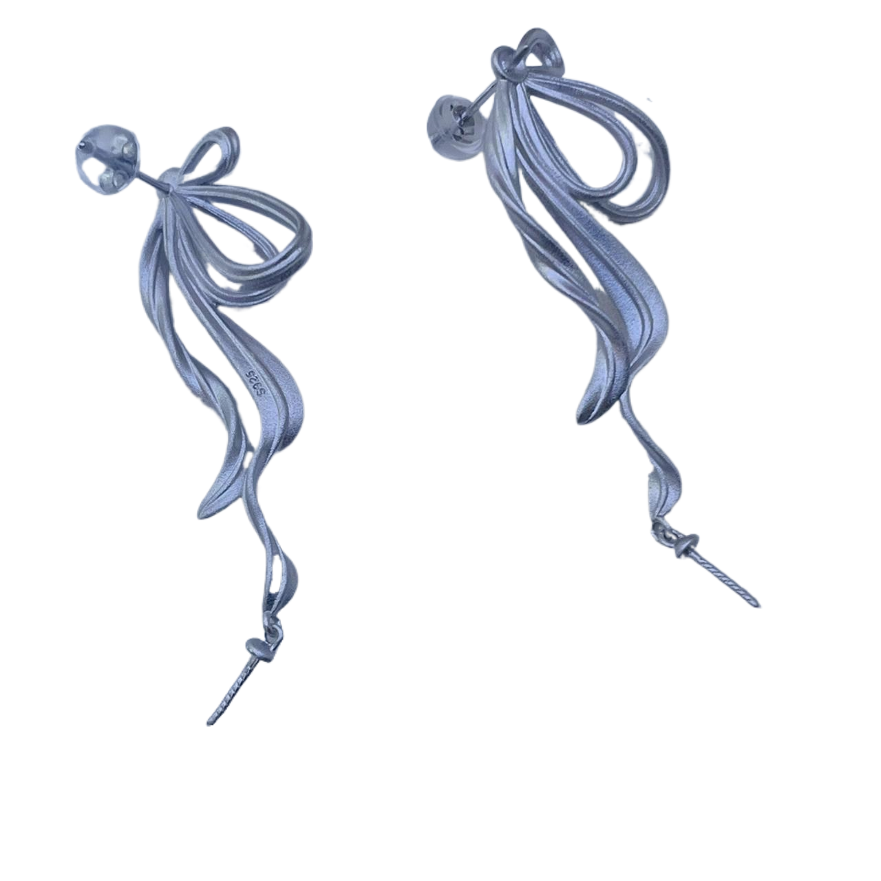 国内精工S925纯银丝带飘带耳钉配件可配5-11mm珍珠,淘宝优惠券,粉丝福利购,淘宝优惠卷