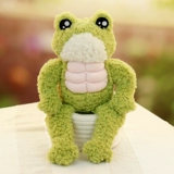 Плюшевая игрушка, забавная успокаивающая тряпичная кукла подходит для мужчин и женщин для друга, лягушка