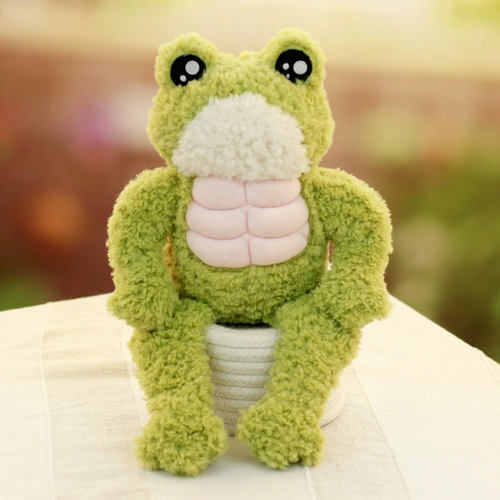 Плюшевая игрушка, забавная успокаивающая тряпичная кукла подходит для мужчин и женщин для друга, лягушка